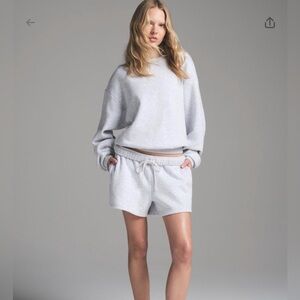 SKIMS CLASSIC COTTON FLEECE CREW NECK